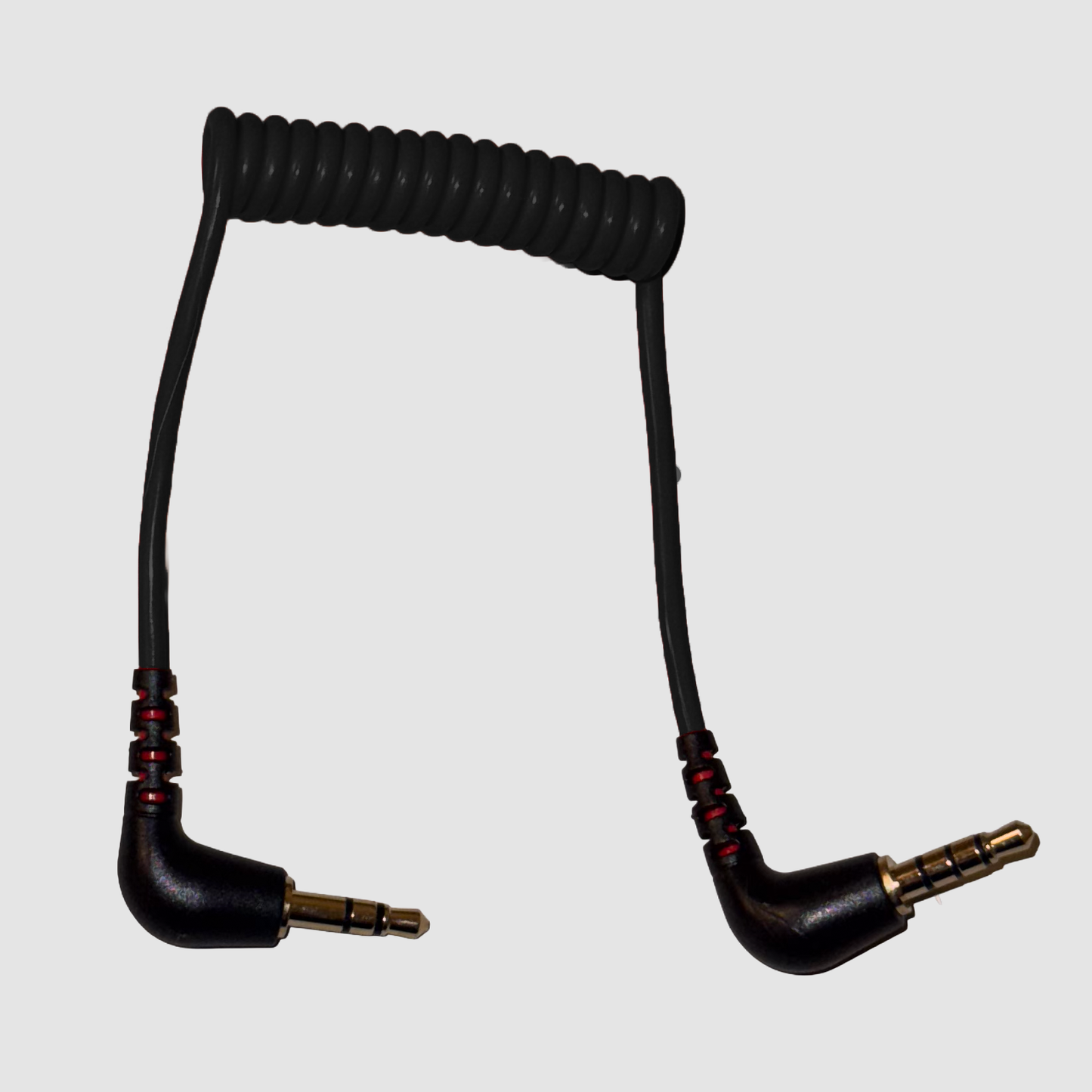 Black 3.5mm to 3.5mm Coiled AV/Data Cable for DV Camcorders & ImmersionRC PowerPlay | Stretchable Spring Sync Cable