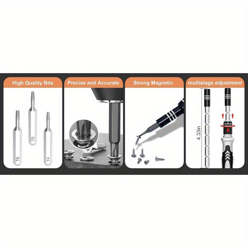 115-in-1 Precision Screwdriver Set – Professional Magnetic Repair Tool Kit for Cameras, Electronics, Phones, Laptops & DIY Projects