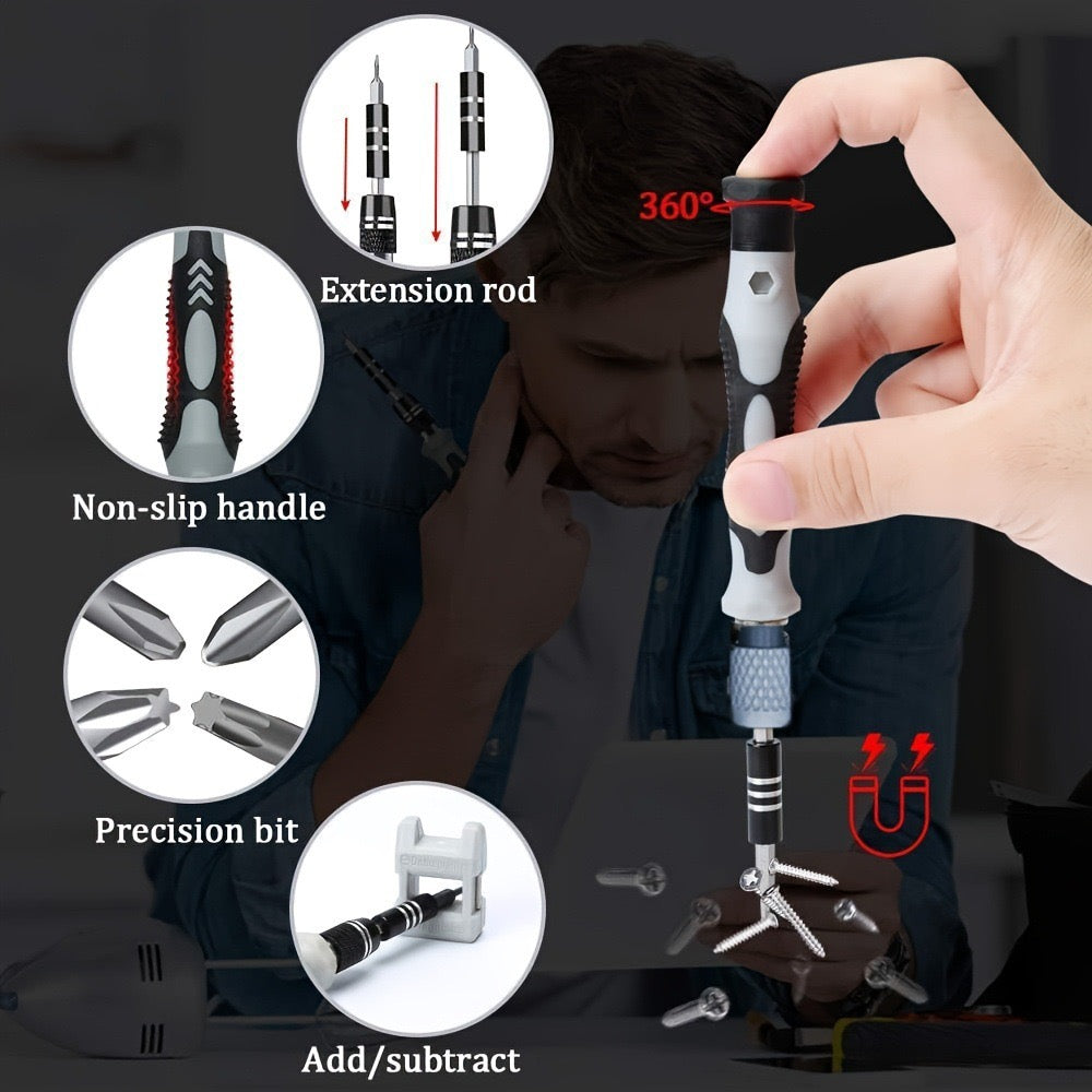 115-in-1 Precision Screwdriver Set – Professional Magnetic Repair Tool Kit for Cameras, Electronics, Phones, Laptops & DIY Projects