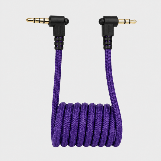 Purple Inviz 3.5mm to 3.5mm Braided Data Cable for DV Cameras and ImmersionRC PowerPlay Durable Sync Cable