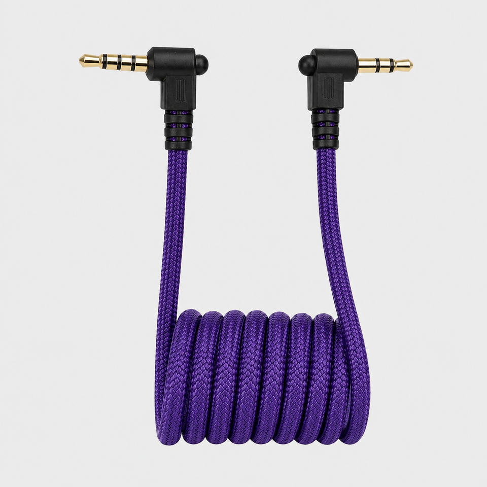 Purple Inviz 3.5mm to 3.5mm Braided Data Cable for DV Cameras and ImmersionRC PowerPlay Durable Sync Cable
