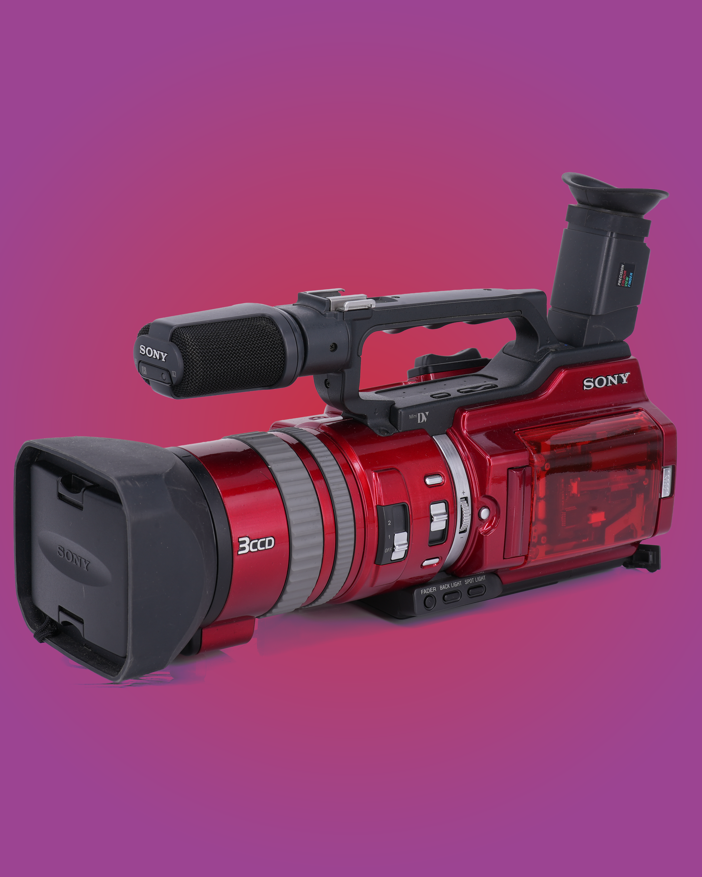 1/1 red vx2000+black powerplay+fisheye lens+wire+mount