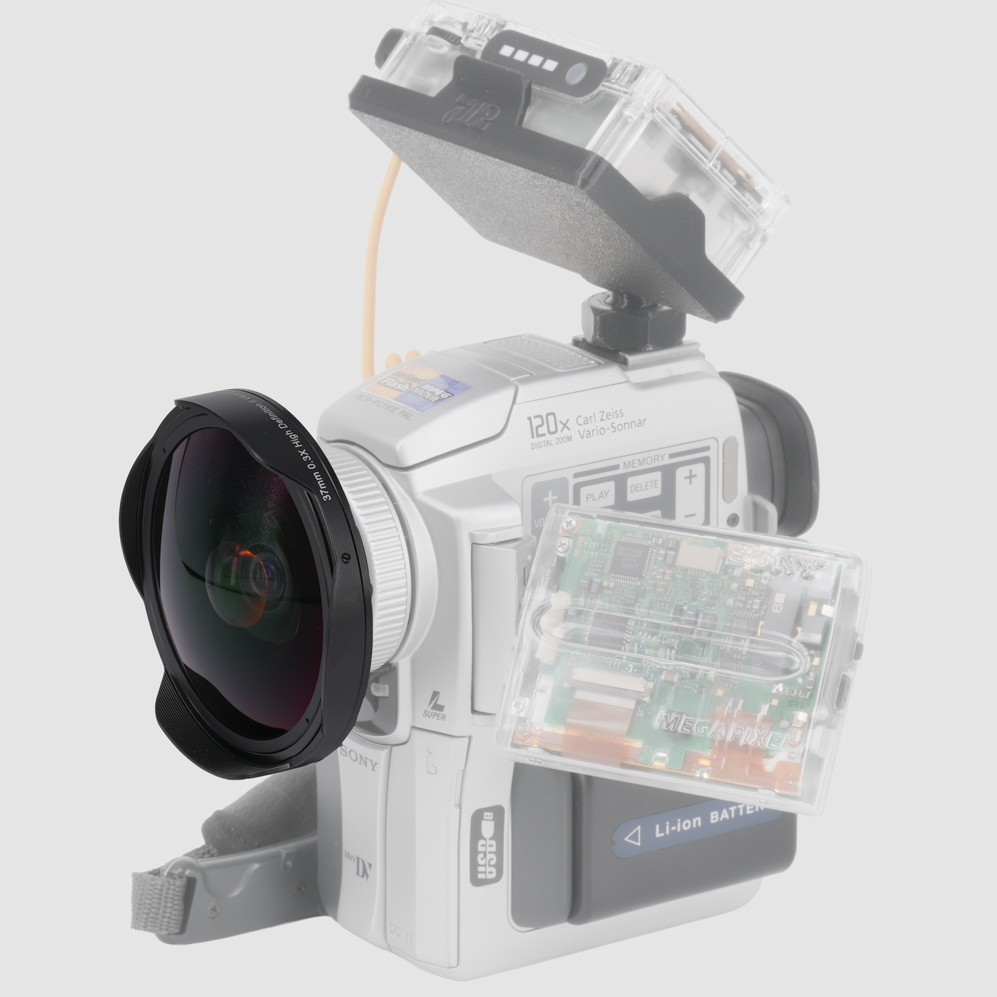 INVIZ 37mm 0.3X High Definition II Ultra fisheye lens for Sony pc trv dcr