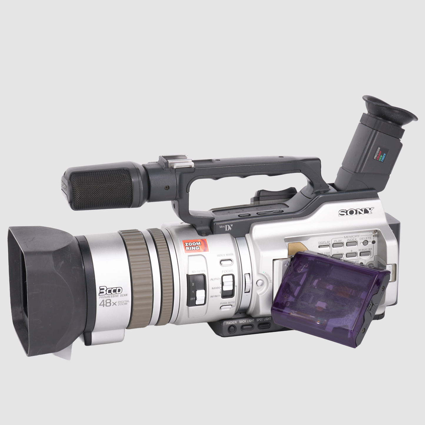 Limited Edition Atomic Purple Side Panel Set for Sony VX2000/VX2100/PD150/PD170/PD190 – Two-Piece (Only 10 Units)