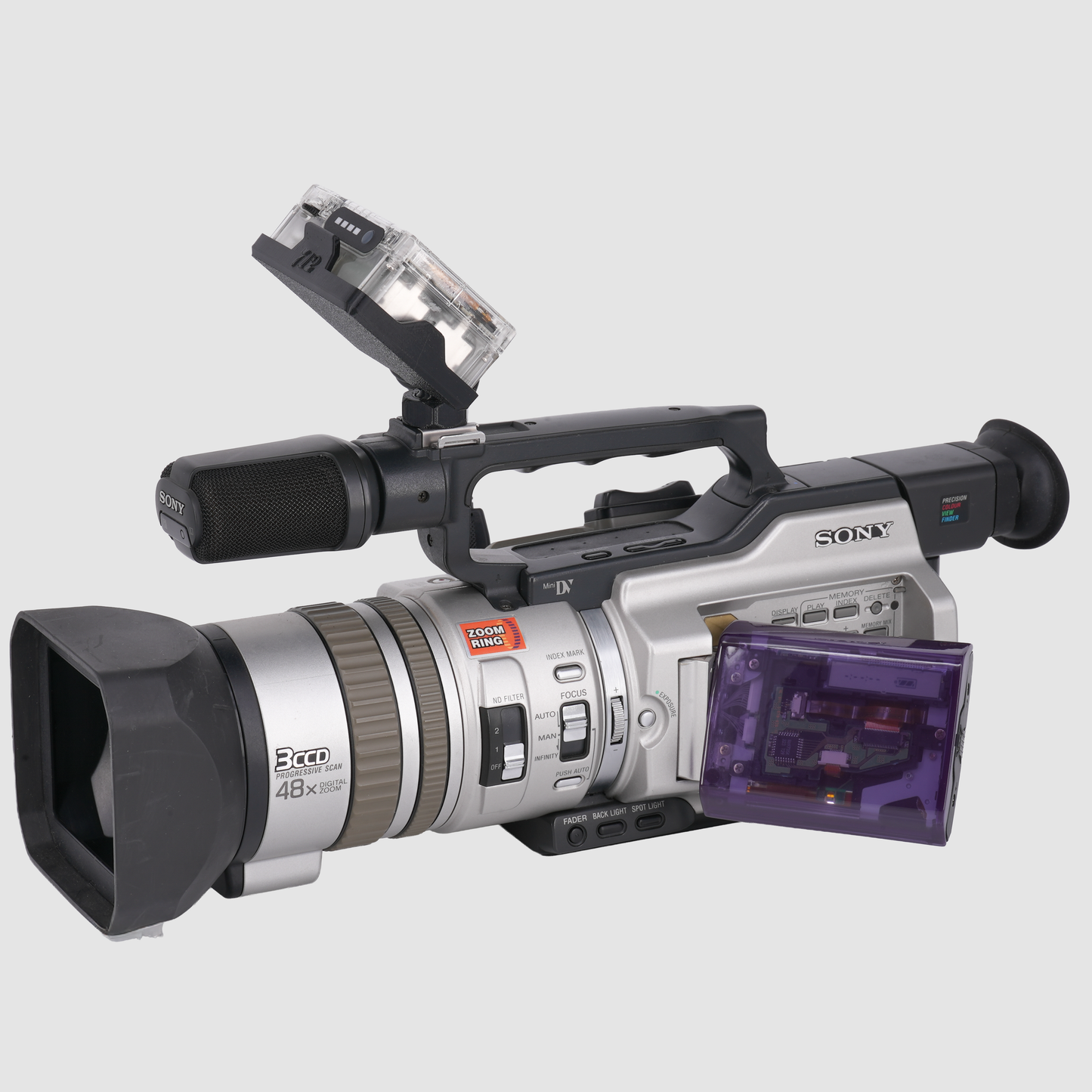 Limited Edition Atomic Purple Side Panel Set for Sony VX2000/VX2100/PD150/PD170/PD190 – Two-Piece (Only 10 Units)