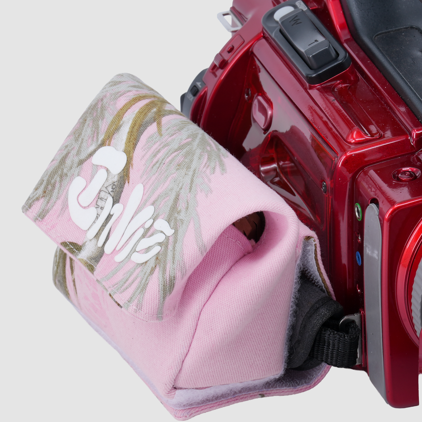 Inviz Pink Camo Hand Strap Add-On Pouch for All Handycam Camcorders