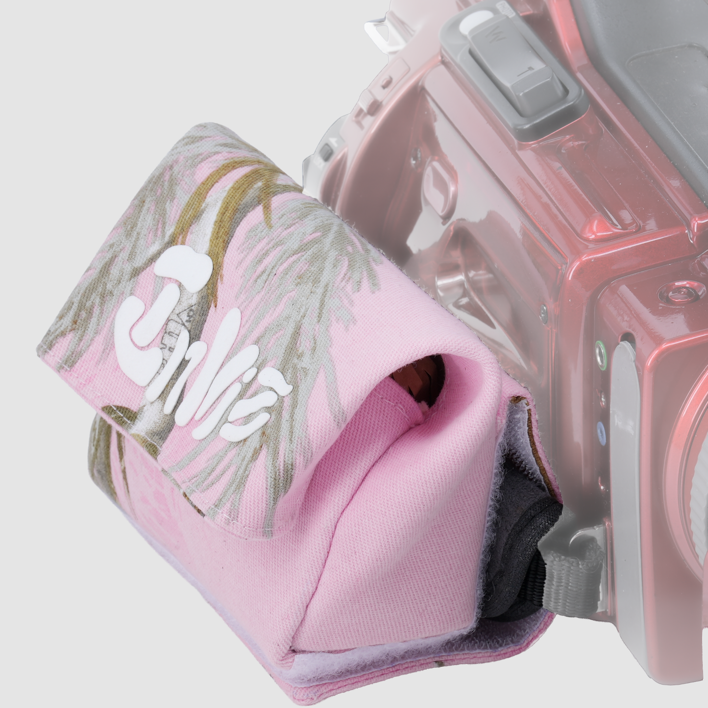 Inviz Pink Camo Hand Strap Add-On Pouch for All Handycam Camcorders