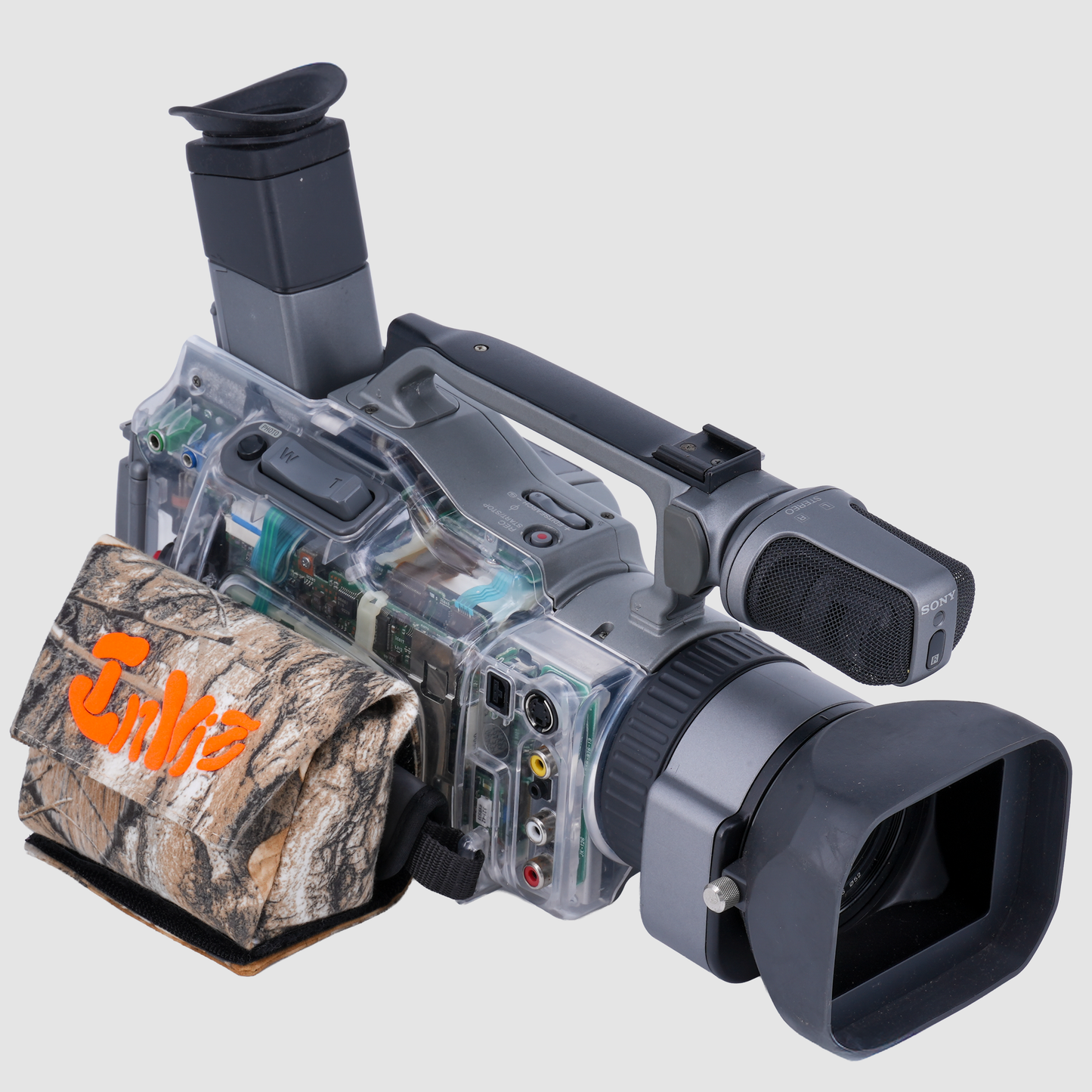 Inviz Forest Camo Hand Strap Add-On Pouch for All Handycam Camcorders