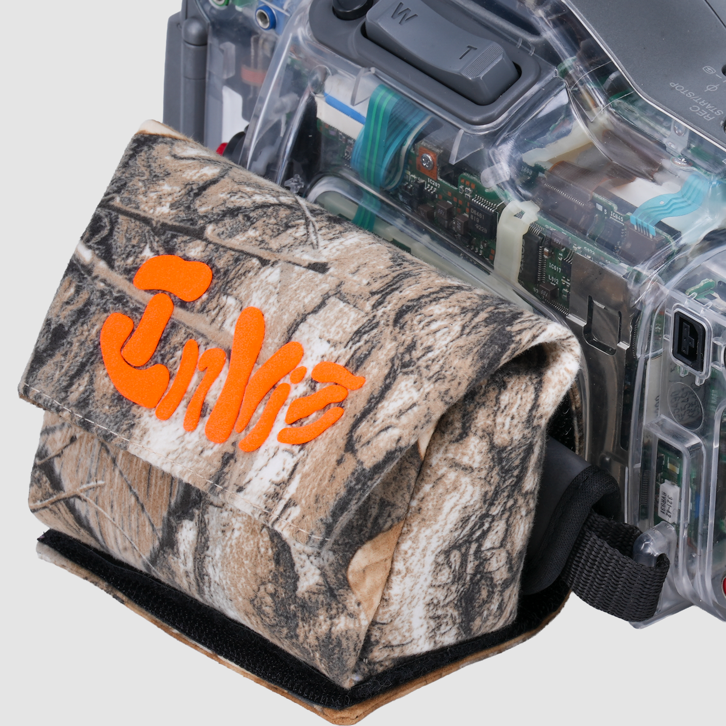 Inviz Forest Camo Hand Strap Add-On Pouch for All Handycam Camcorders