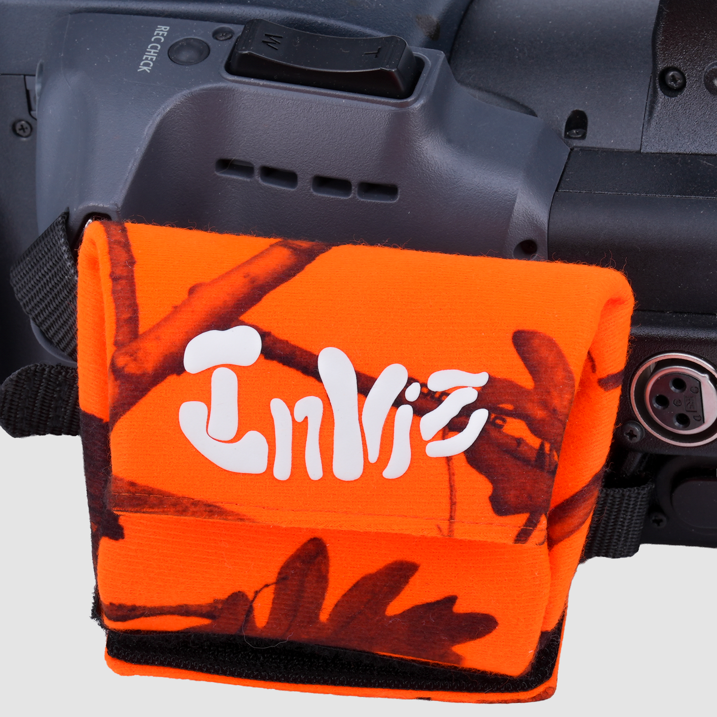 Inviz Orange Camo Hand Strap Add-On Pouch for All Handycam Camcorders