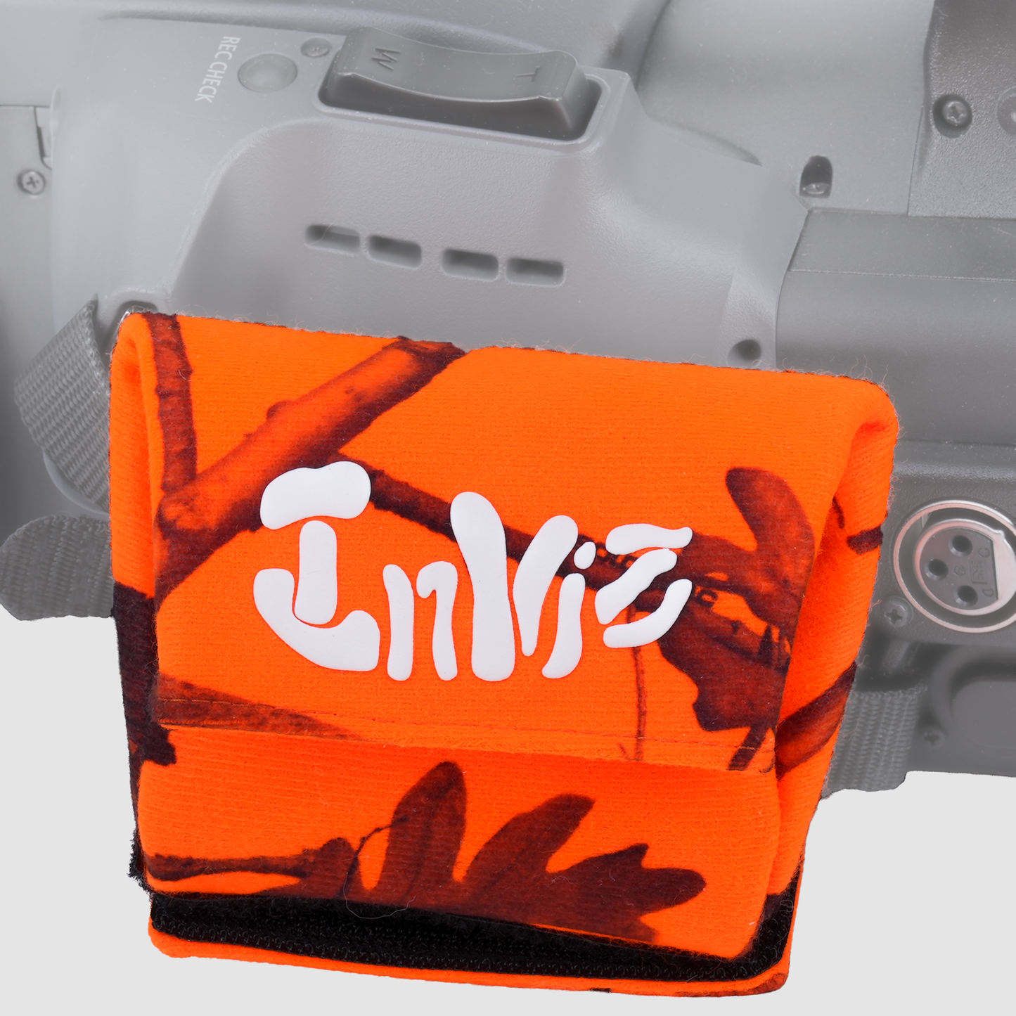 Inviz Orange Camo Hand Strap Add-On Pouch for All Handycam Camcorders