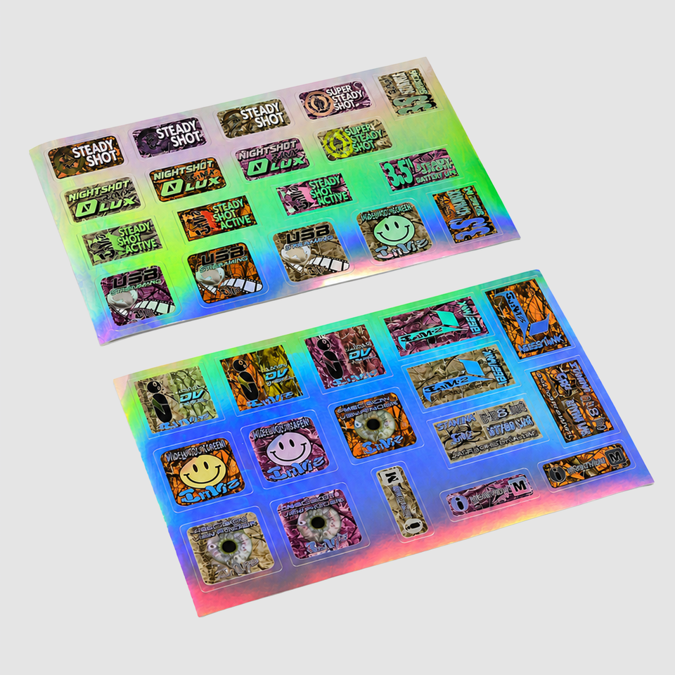 Inviz Handycam Sticker Pack (2-Pack) – Holographic Camo Artist Edition
