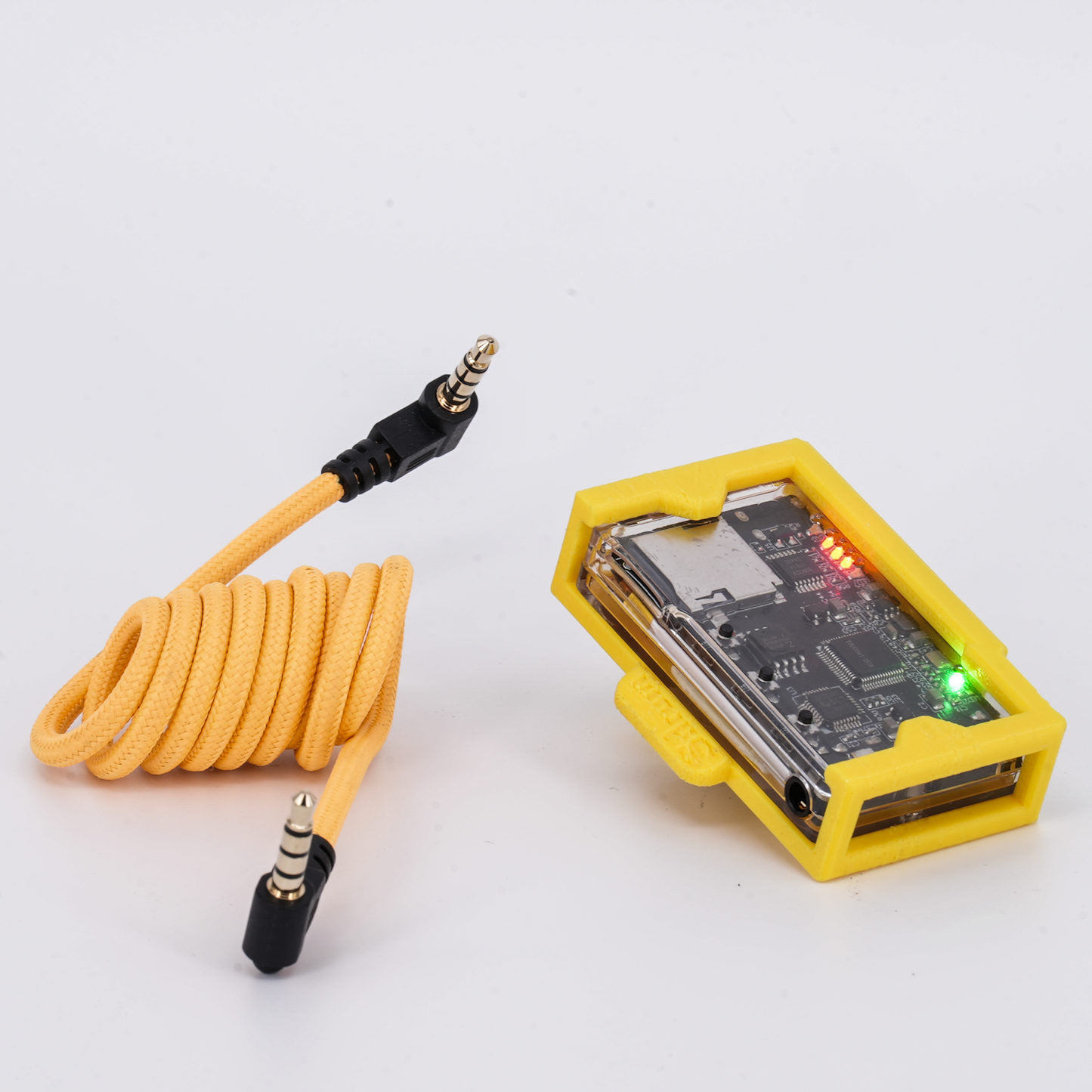 Inviz Yellow Cold Shoe Mount for Mini DVR – 3D Printed Mounting Bracket