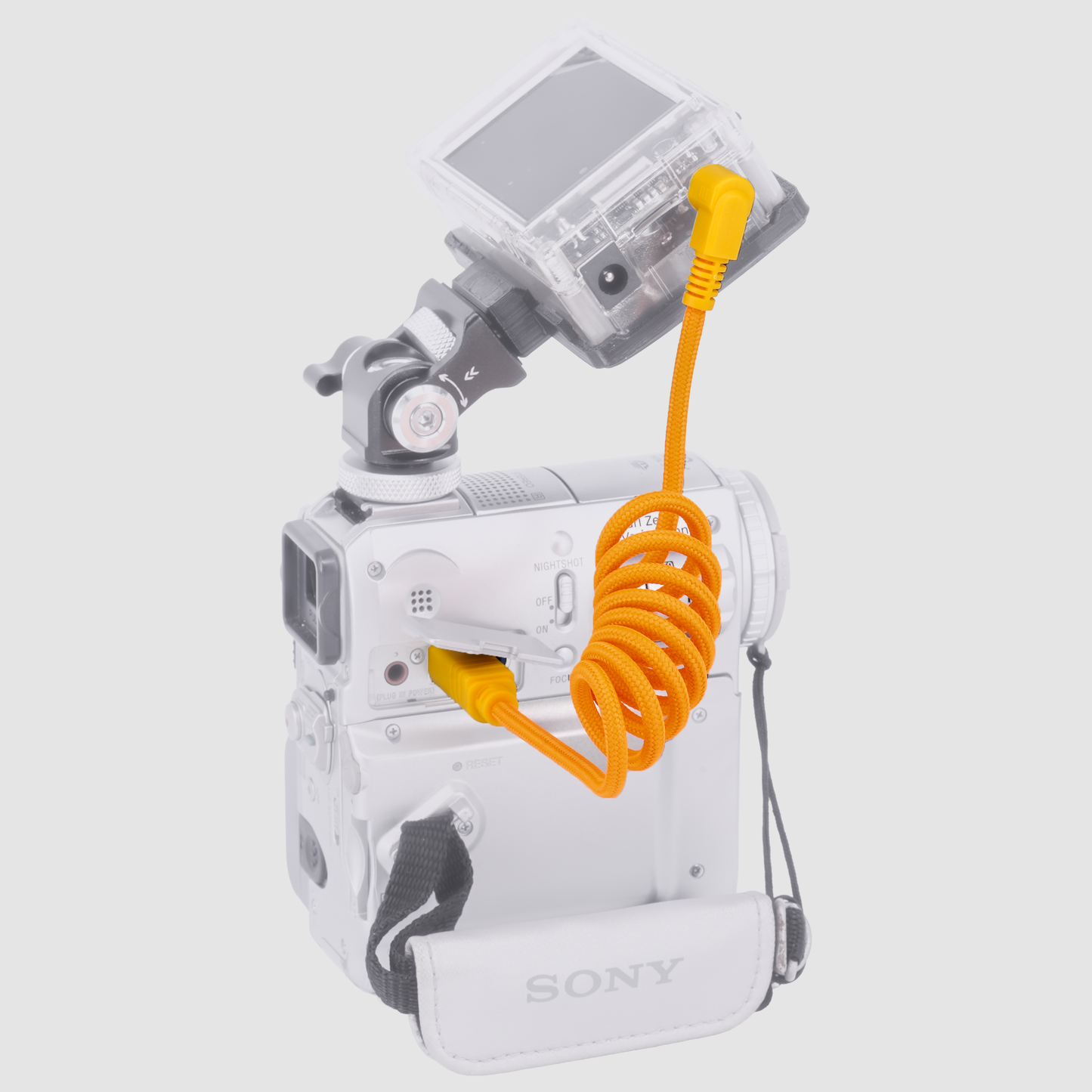 Orange 3.5mm to 10-Pin AV Data Cable for Sony DV Camcorders & ImmersionRC PowerPlay – High Visibility Sync Cable
