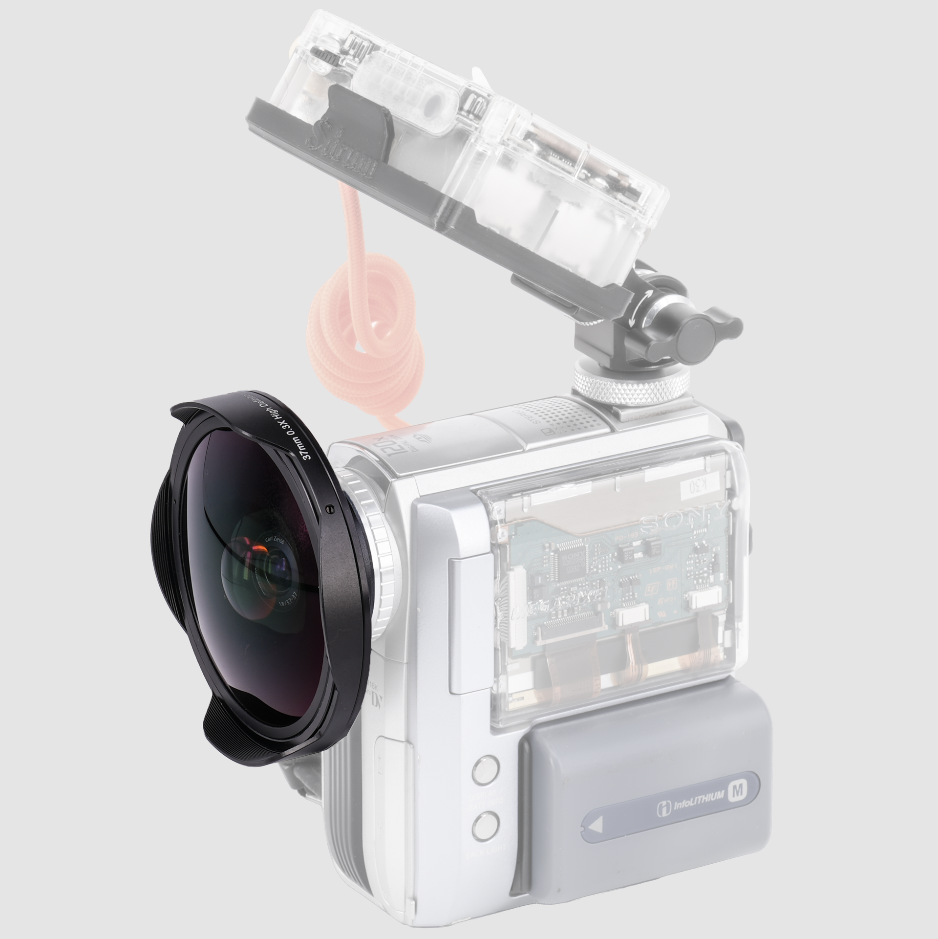30mm fisheye lens INVIZ Titanium Series 0.3x HD for Sony pc trv
