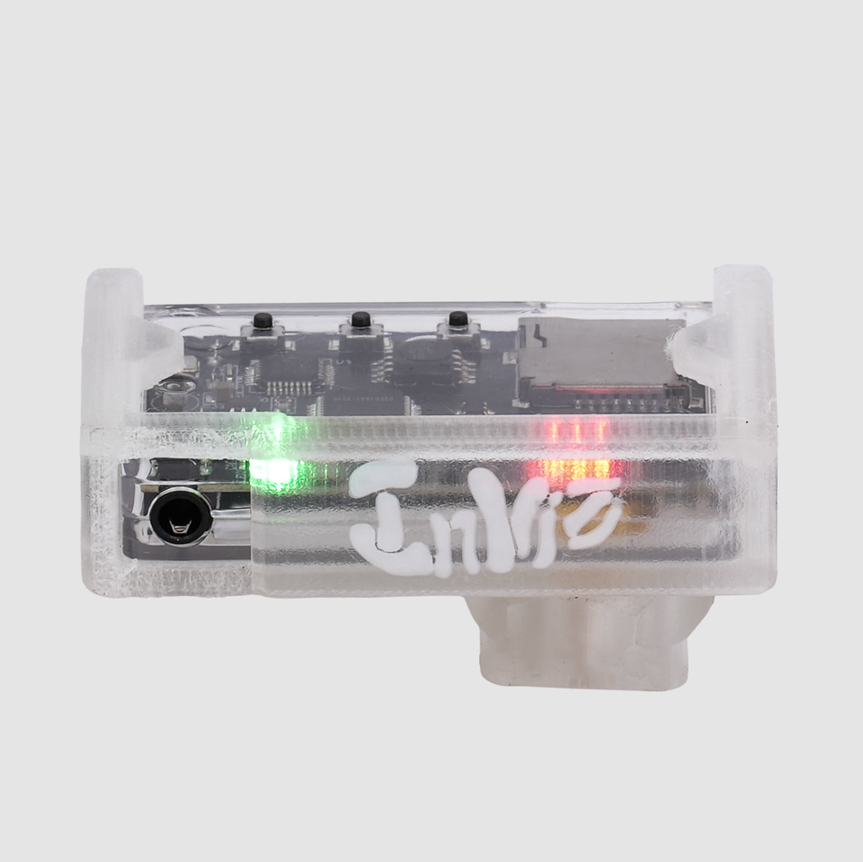 Inviz Semi-Clear Cold Shoe Mount for Mini DVR – 3D Printed Mounting Bracket