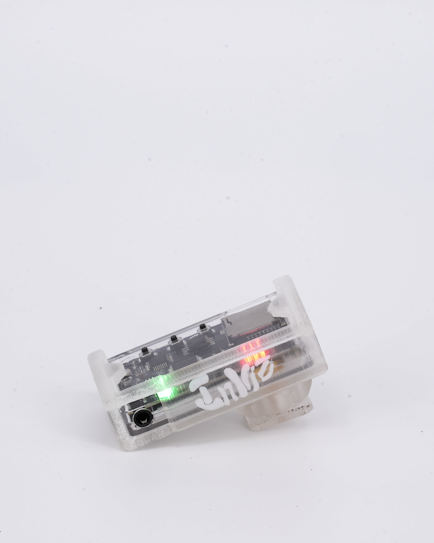 Inviz Semi-Clear Cold Shoe Mount for Mini DVR – 3D Printed Mounting Bracket