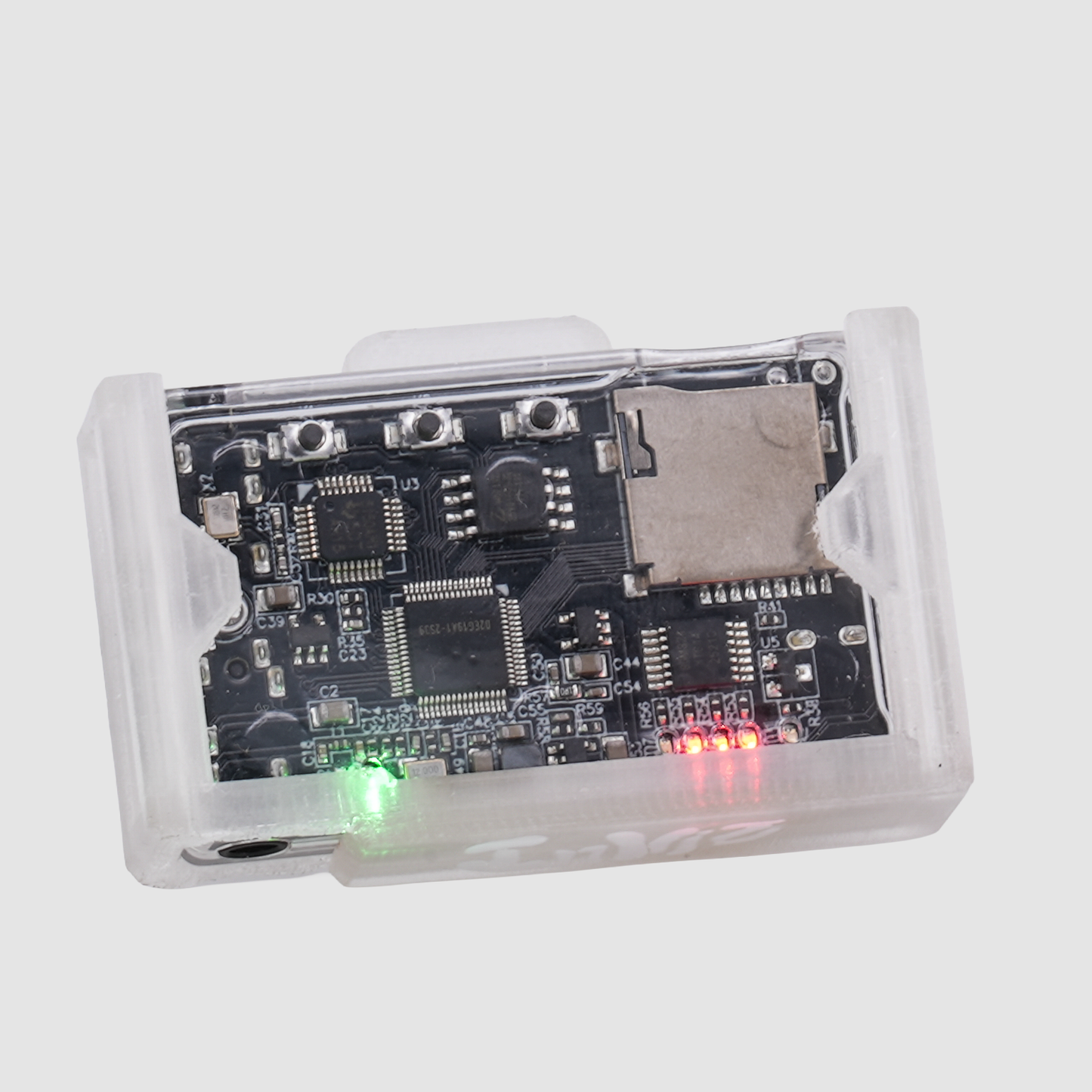 Inviz Semi-Clear Cold Shoe Mount for Mini DVR – 3D Printed Mounting Bracket