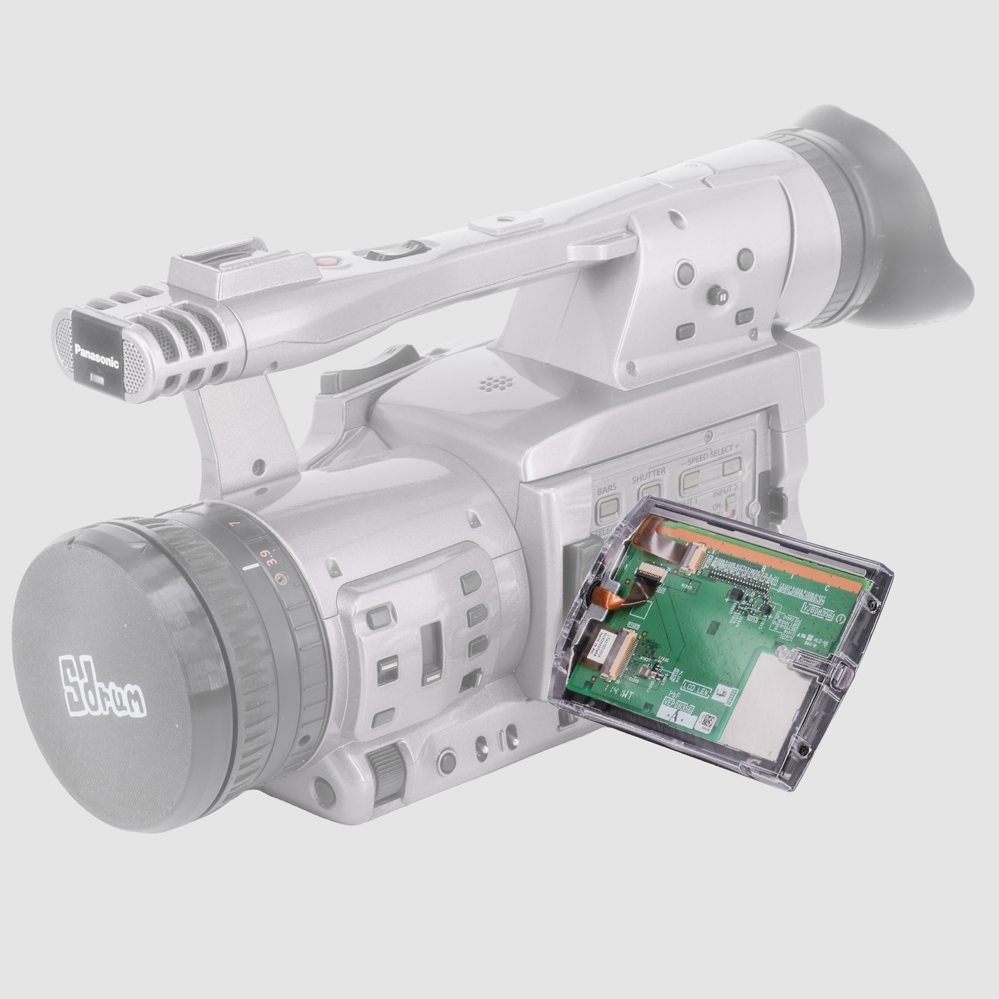 INVIZ Clear Side Panel For Panasonic AG-HPX170 / AG-HPX173