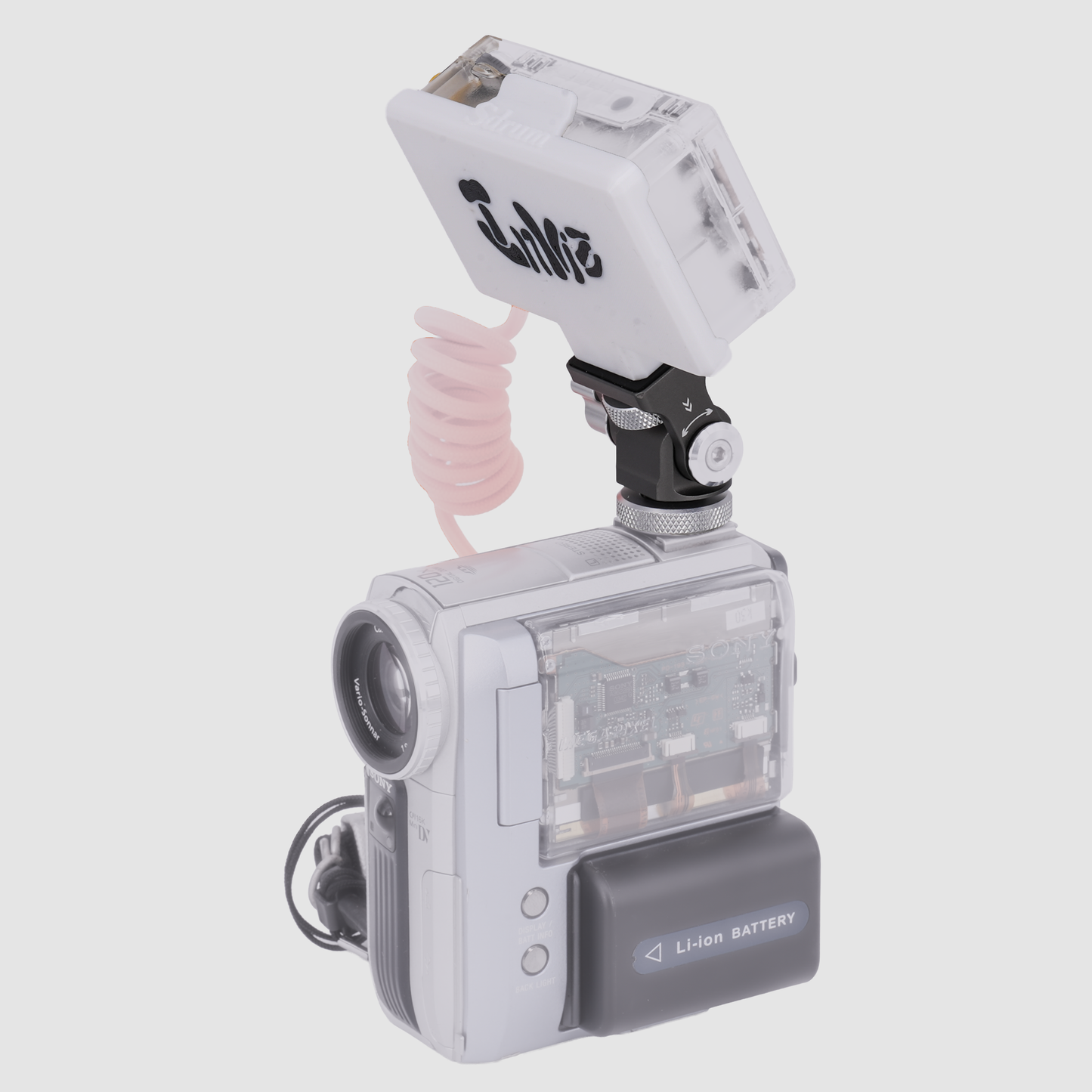 Inviz White Bottom-Port Metal Snail Gimbal Mount for ImmersionRC PowerPlay RC DVR
