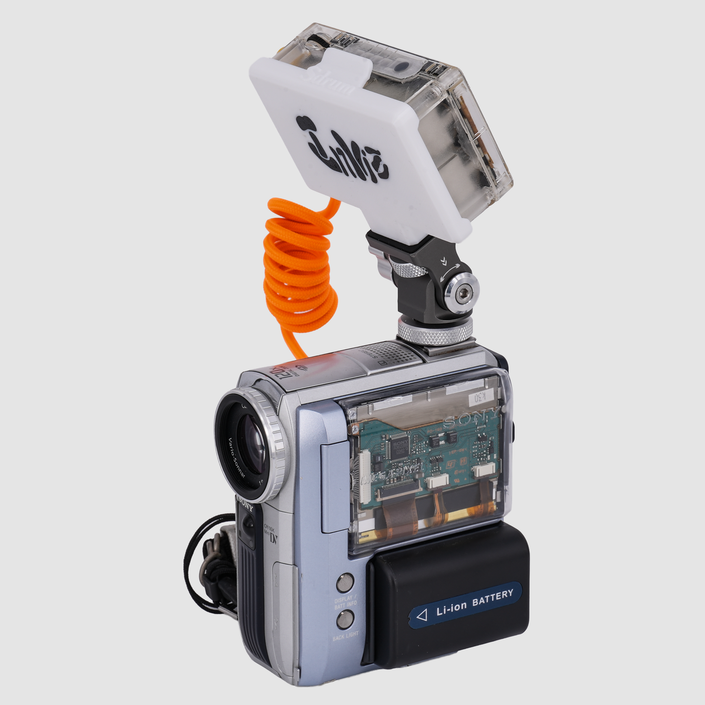 Inviz White Bottom-Port Metal Snail Gimbal Mount for ImmersionRC PowerPlay RC DVR