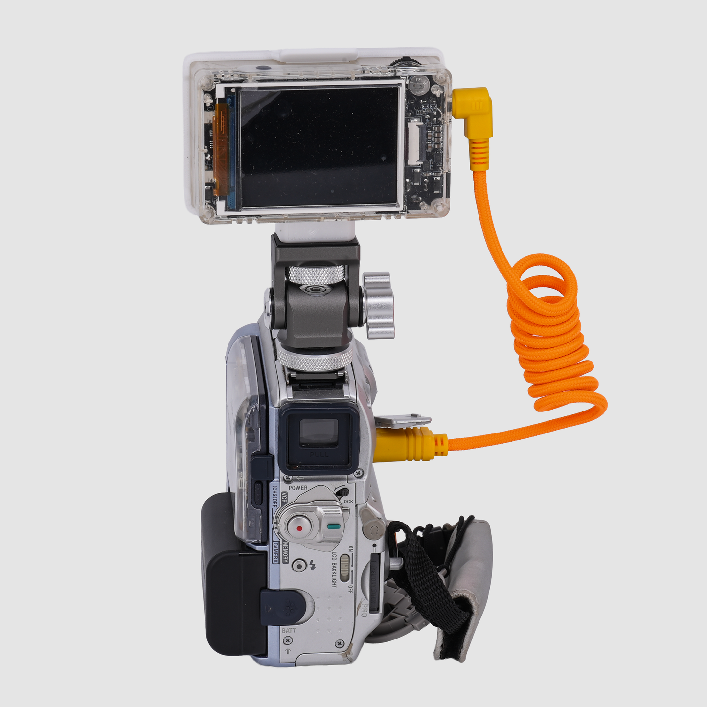 Inviz White Bottom-Port Metal Snail Gimbal Mount for ImmersionRC PowerPlay RC DVR