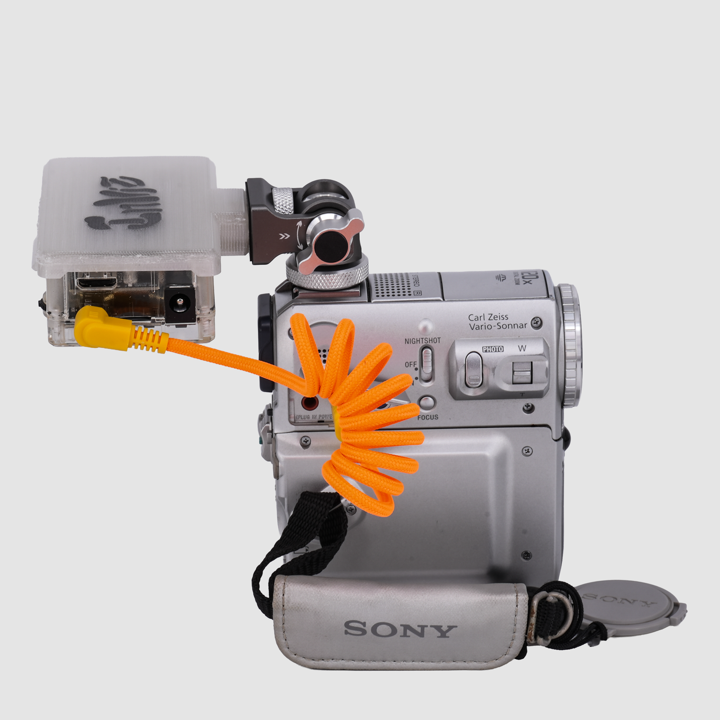 Inviz Semi-Clear Bottom-Port Snail Gimbal Mount for ImmersionRC PowerPlay RC DVR