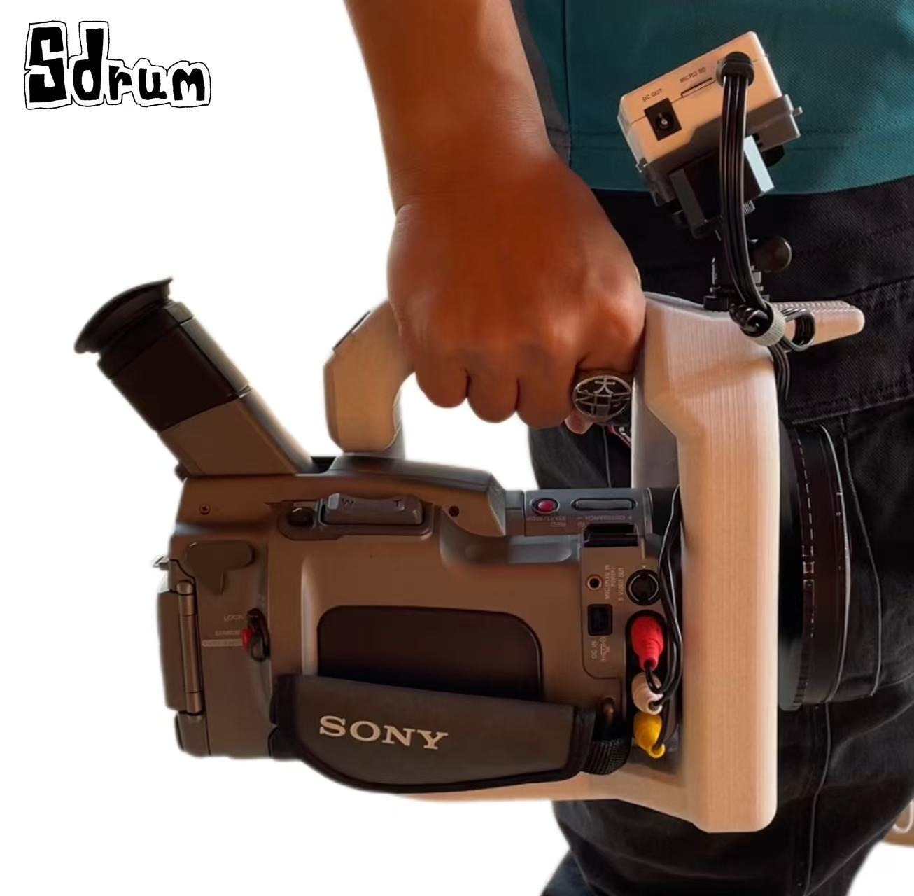 3D Printed Handle Grip For Sony VX700 – Custom Low-Angle Skate Filming rig