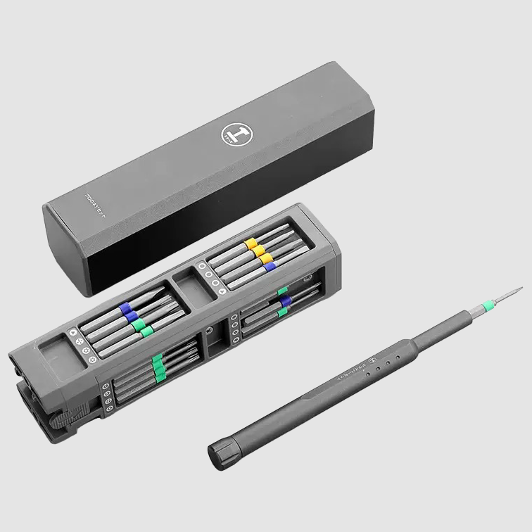 Inviz 30-in-1 Extended Precision Screwdriver Set – S2 Steel / Magnetic / Aluminum Case / Color-Coded Bits