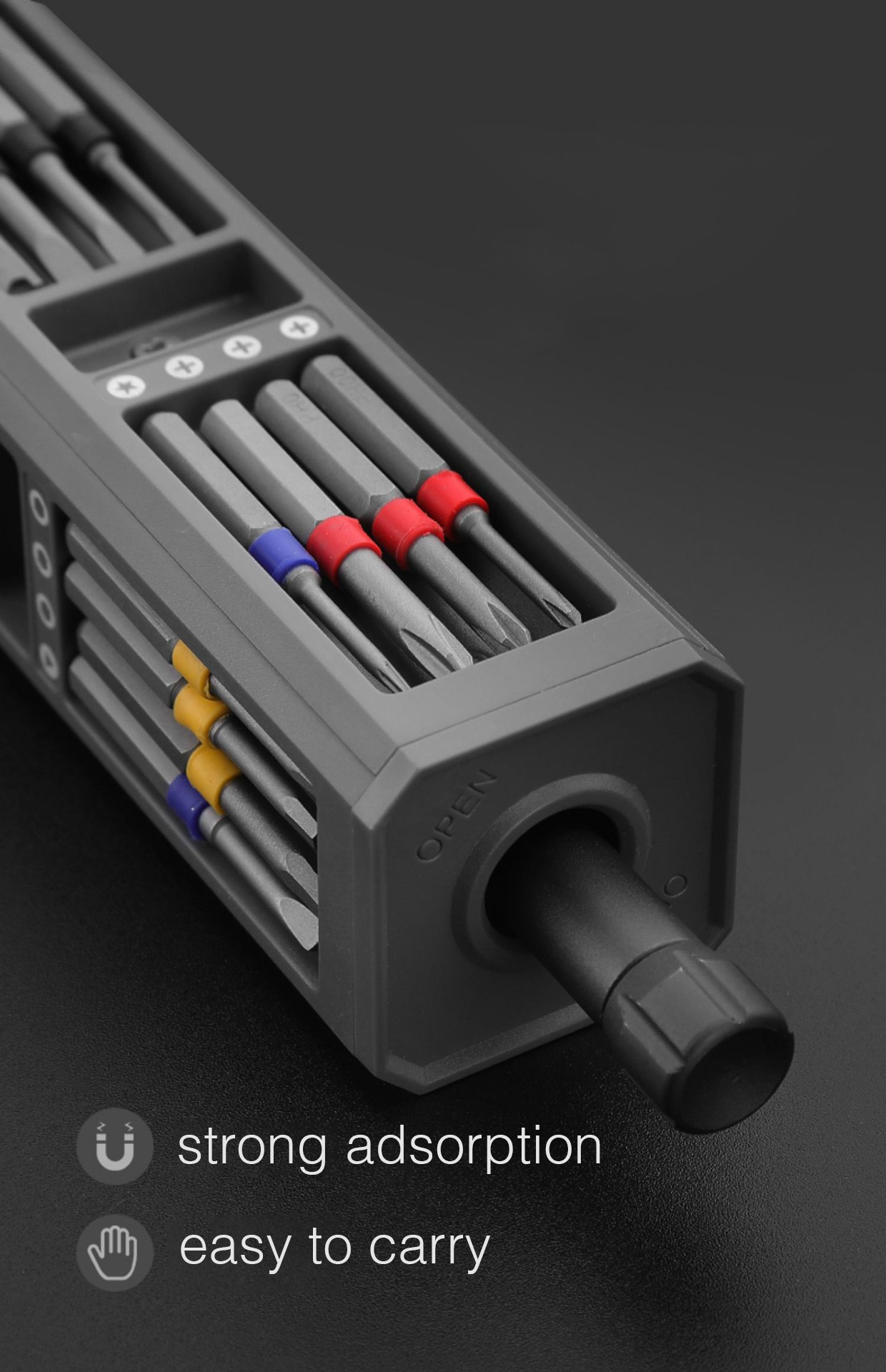 Inviz 30-in-1 Extended Precision Screwdriver Set – S2 Steel / Magnetic / Aluminum Case / Color-Coded Bits