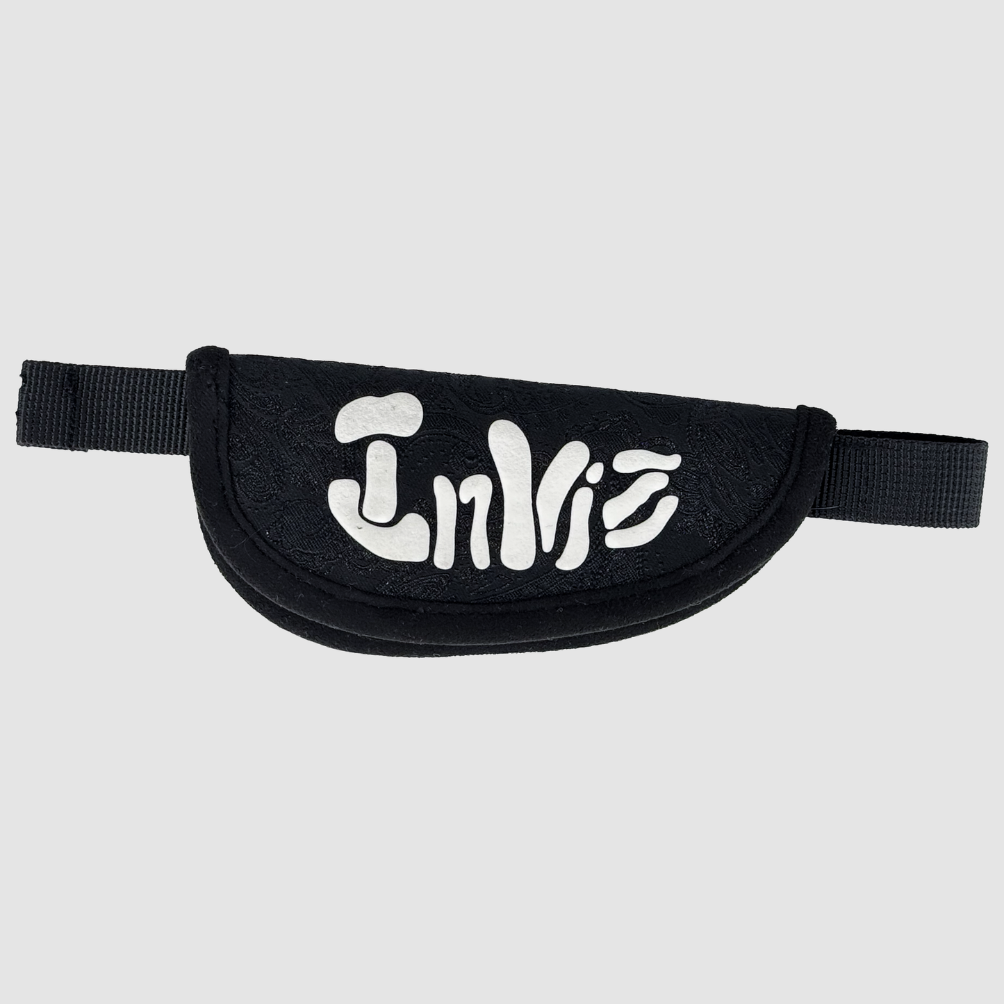 Inviz Black Paisley Jacquard Hand Strap with White Logo for Sony DV Camcorders