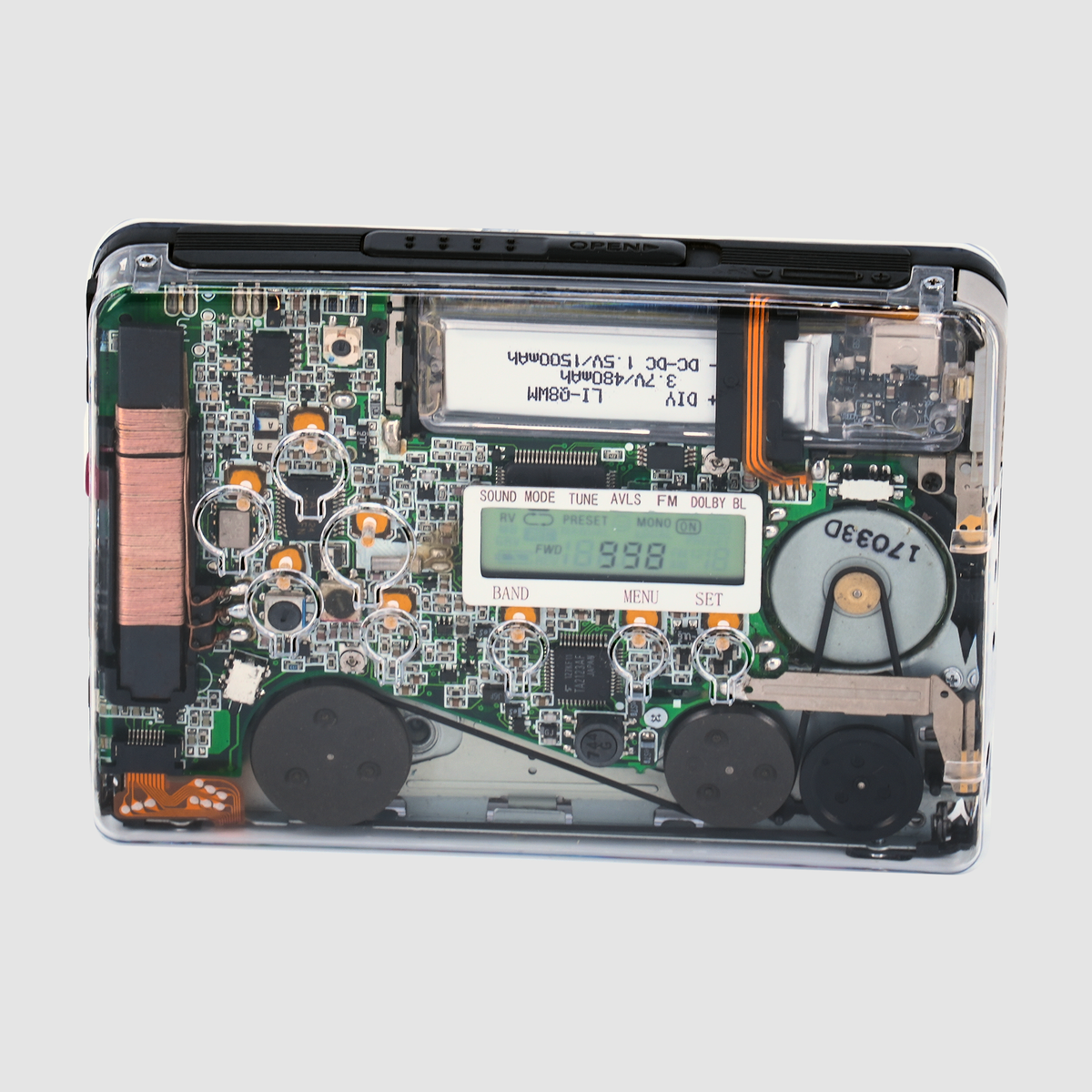 Clear GX688 – Rehoused Sony Cassette Player