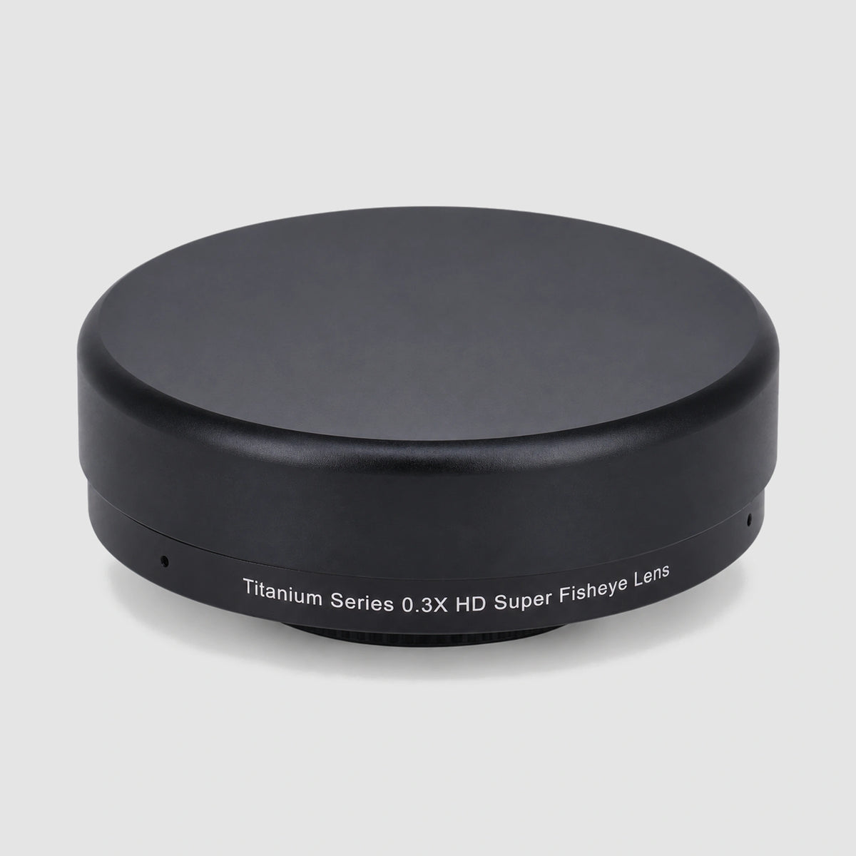INVIZ Titanium Series 0.3X HD Super Fisheye Lens, front protective cap fitted